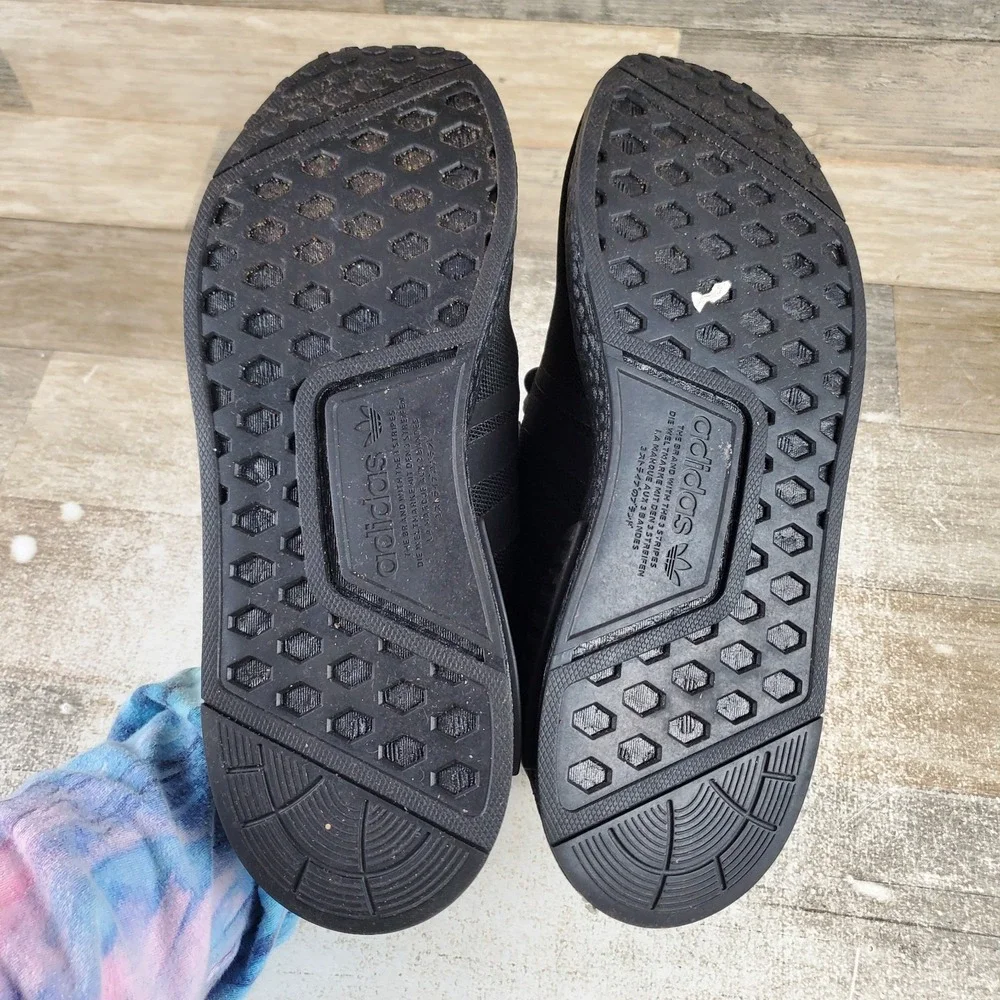 Adidas NMD R1 Primeblue Womens Sandals Sz 10 Black Athletic Running Sneakers